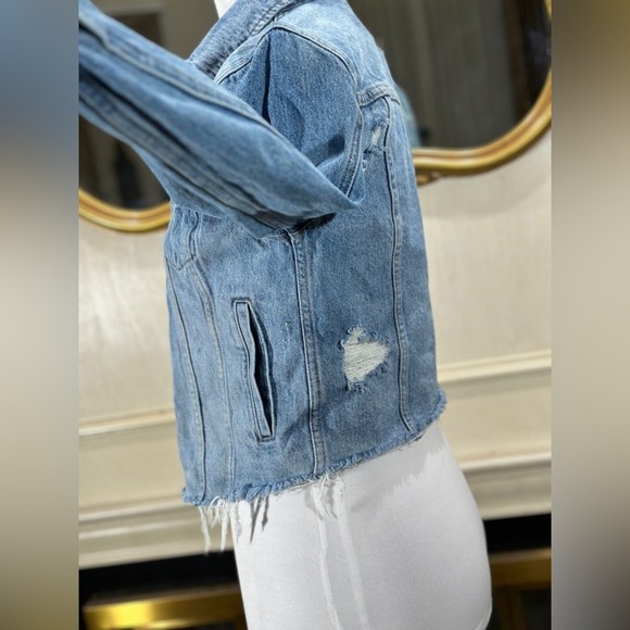 BLANKNYC Jacket Small Raw Hem Cyber-Grunge Neo-Vintage - Picture 7 of 13